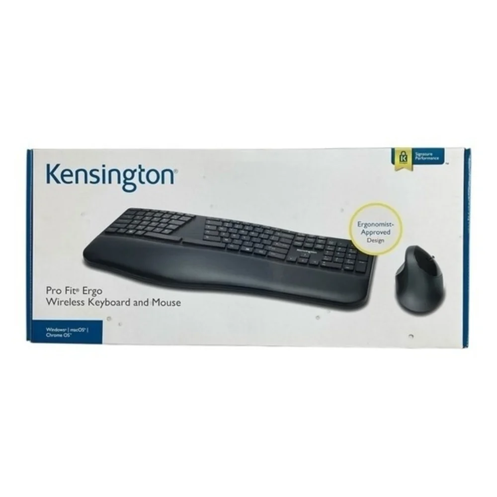 Kensington Pro Fit Ergonomic Wireless Bluetooth Keyboard Black K75406US NIB